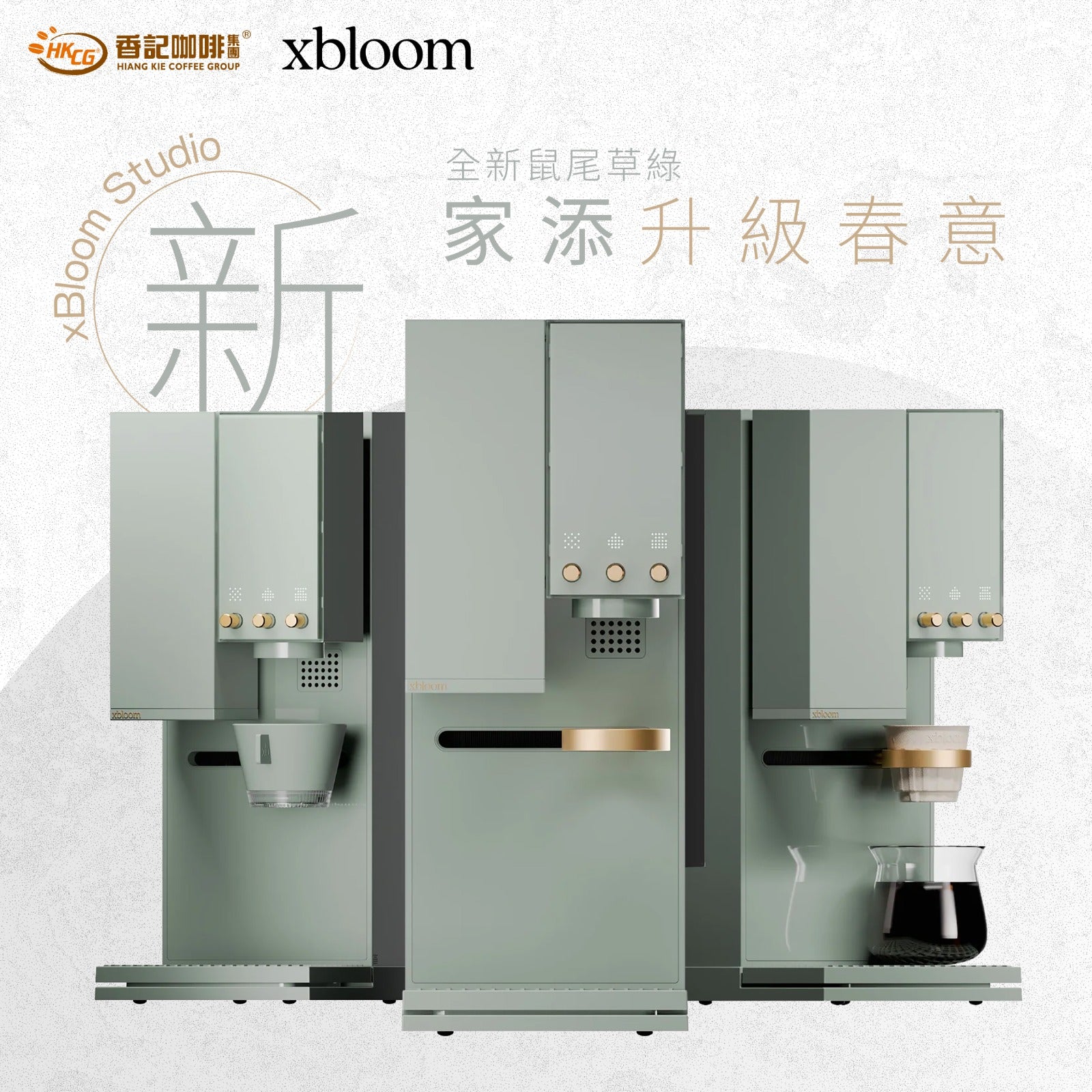 新xbloom 鼠尾草綠+金色按鈕