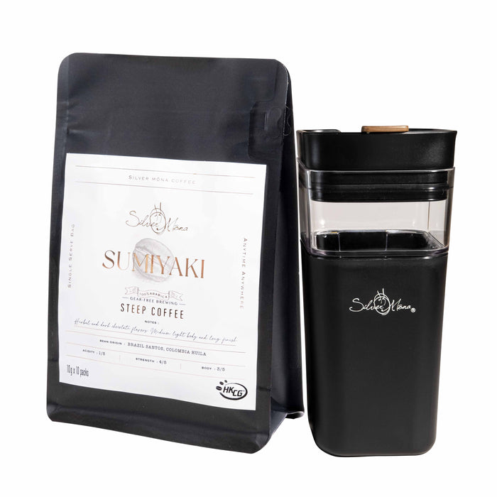 Silver Mona - Sumiyaki Steep Coffee + Outdoor travel cup